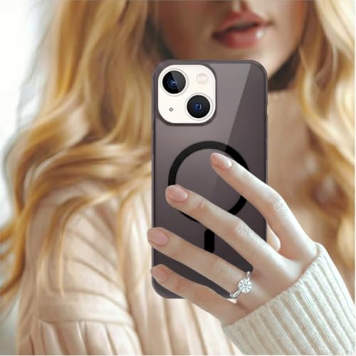 Image of Crystal Translucent Magnet Case for iPhone 14, Premium Polycarbonate, Ultra Strong Magnets, 360 Drop Protection, Raised Camera Protection, MagSafe Compatible