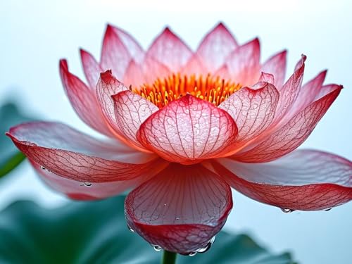 Point de Croix Cristal Broderie Diamant Kit Complet Lotus Rouge 150x100cm R-8532
