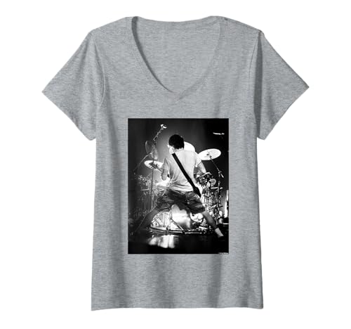 Womens Foo Fighters Dave Grohl 2005 By Andy Willsher V-Neck T-Shirt