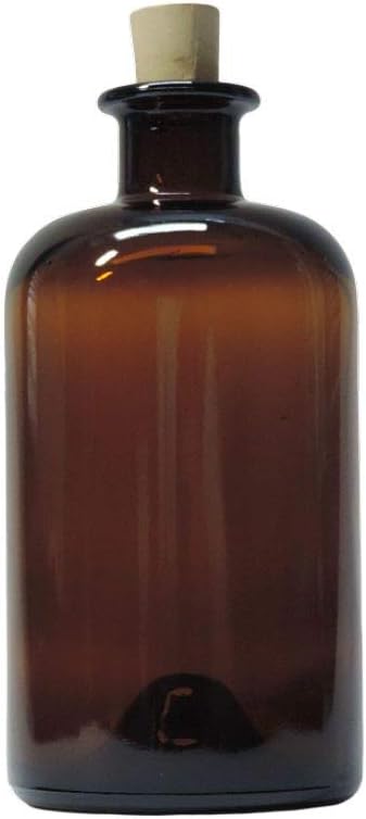 2 x Apothecary Bottle 500 ml Glass Bottle with Corks and Labels