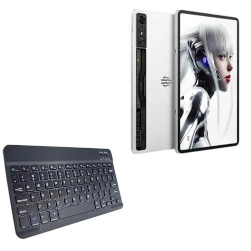 BoxWave Keyboard Compatible with ZTE Nubia Tablet Pro - SlimKeys Bluetooth Keyboard, Portable Thin with Chiclet-Style Keys - Jet Black
