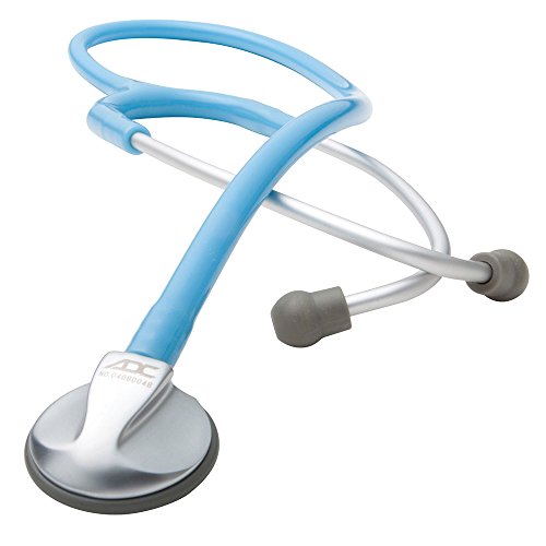 ADC Platinum Adscope Lite 614 Lightweight Pediatric Stethoscope with Tunable AFD Technology, 30.5 inch Length, Light Blue