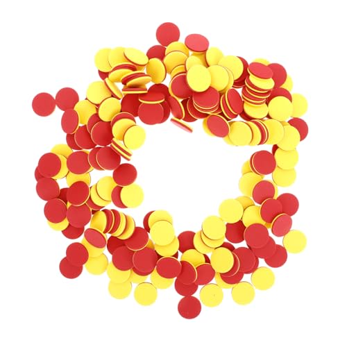 BESPORTBLE 200pcs Two Color Round Math Counters for Safe Counting Game for Educational Activities Easy to Handle Bingo Chips for Classroom Learning and Math Games