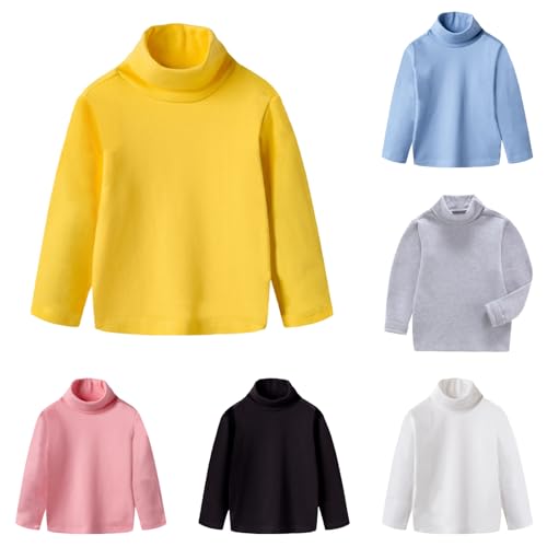 Recopilación de Camisetas térmicas para Niña . 44 AIMAOMI - playera térmica de manga larga para niños y niñas, cuello alto y manga larga, Blanco, 2-3T