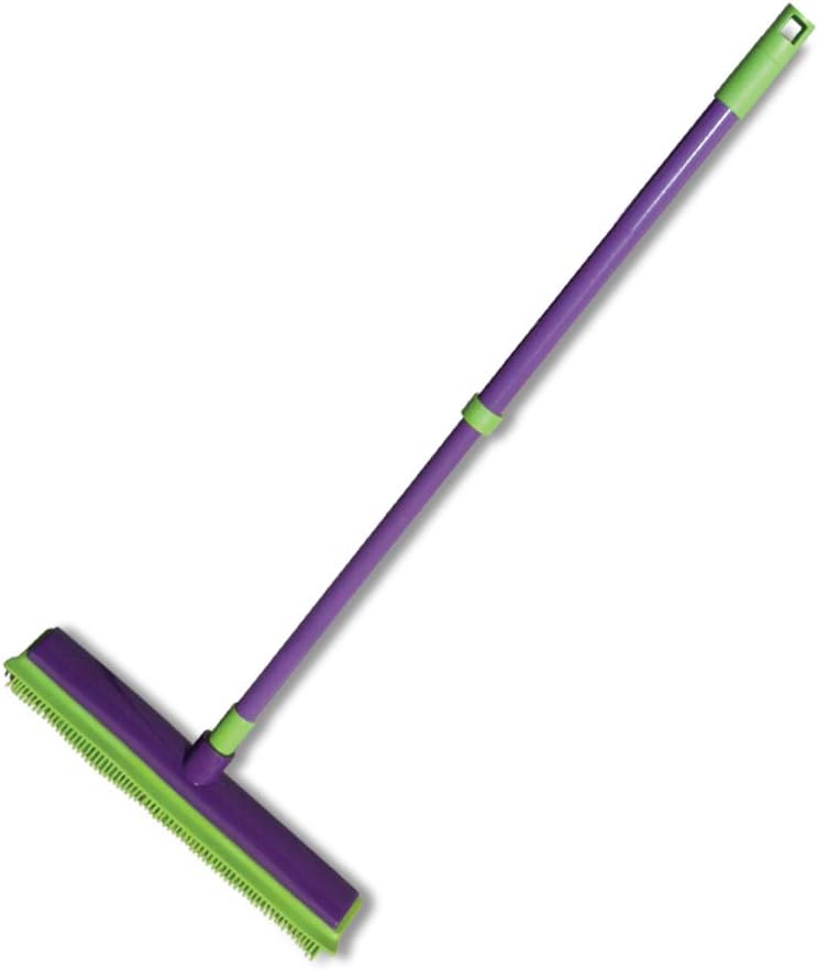 York Rubber Broom with Telescopic Handle Prestige, Multicolor, Small