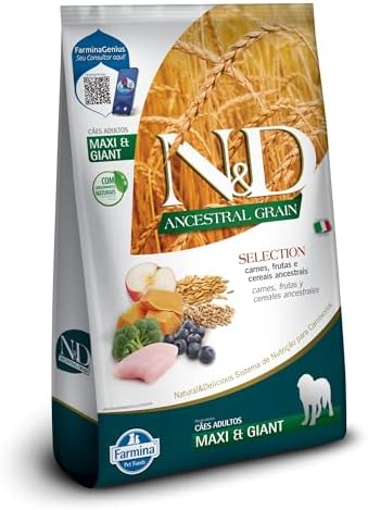 N&D Ancestral Grain Selection Ração para Cães Adultos Raças Grand...