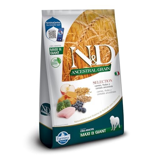 N&D Ancestral Grain Selection Ração para Cães Adultos Raças Grandes e Gigantes 15 kg