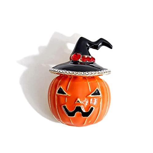 Broche hibou Halloween en cristal et strass pour costume