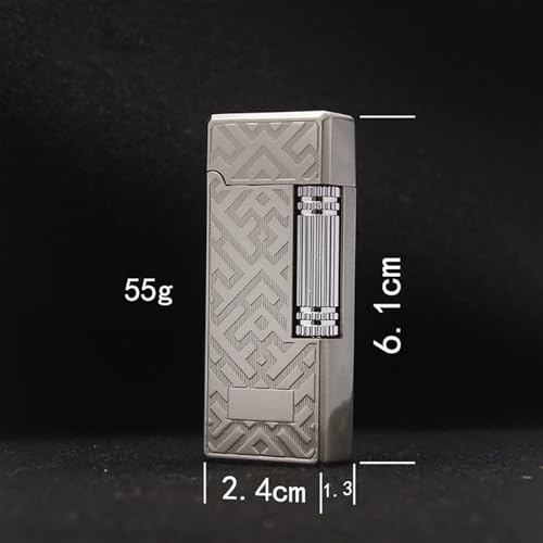 Encendedor metálico recargable TARVIT con rueda y llama suave miniatura 6