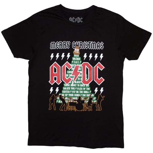 Ac/Dc Merry Christmas Tracks T Shirt Size S