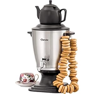 Samowar roestvrij staal voor thee, 3,2 liter – Bartscher 191.004