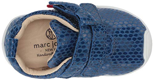 Marc Joseph New York Toddlers Boys/Girls Leather Double Velcro Strap With Bow Loafer, Royal Blue Snake, 6 M Us #TOP4