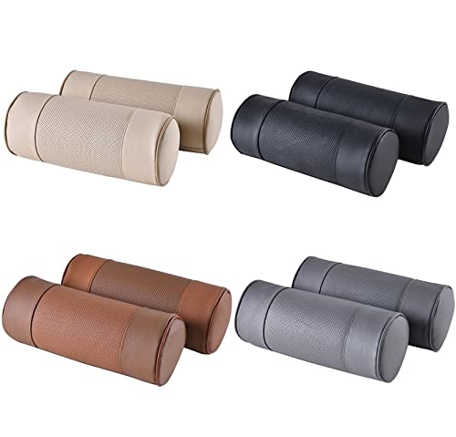 Reposacabezas coche Asiento del reposacabezas almohadas Auto Seguridad Cilíndrica Cuello Negro Negro Cubierta CUBIERTA Cojín Memory Bone Protector de cabeza Cojin cervical coche ( Type : G )