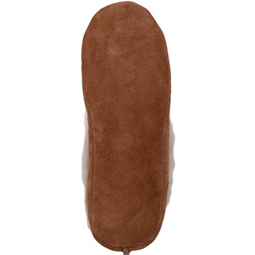 SNUGRUGS Womens Luxury Lambswool Suede Low-Top Slipper with Wool Cuff and Suede Sole4