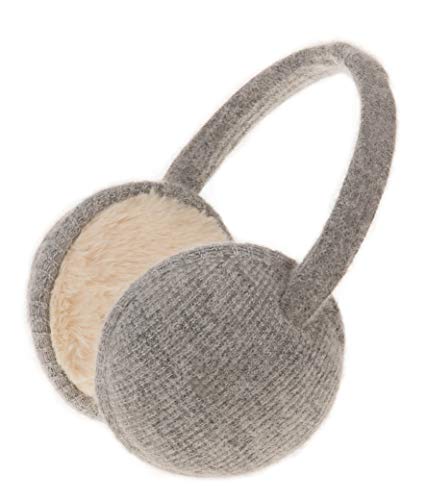 Knolee Unisex Classic Fleece Earmuffs Foldable Ear Muffs Winter Accessory Outdoor EarMuffs (One size, Grey B)