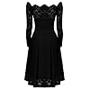 MISSMAY-Womens-Vintage-Floral-Lace-Long-Sleeve-Boat-Neck-Cocktail-Party-Swing-Dress MISSMAY Women's Vintage Floral Lace Long Sleeve Boat Neck Cocktail Party Swing Dress (Large, Black)