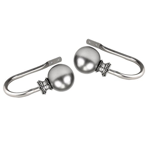Rod Desyne Jodi Holdback Pair, Satin Nickel