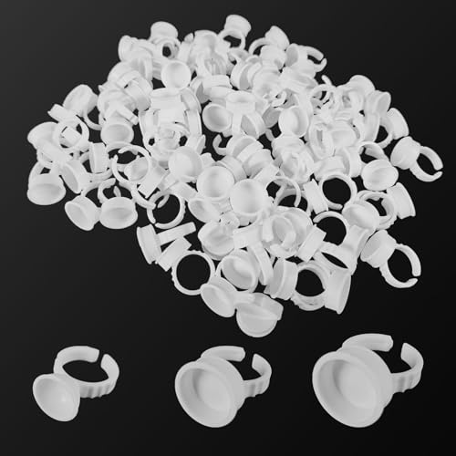 MICEYA 200PCs Medium SizeTattoo Ink Caps - Disposable Microblading Pigment Ring Cups for Cosmetic Tattoo, Eyeliner, Lip, Eyebrow - Ink Holders for Permanent Makeup