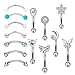 New 2025 Unisex Eyebrow Piercing Set 16G Curved Barbell Piering Rook Daith Earring Bulk Cartilage Helix Jewelry Tragus Labret Lip Ring Fashion Trendy Accessories Creative Gift For Women And Men