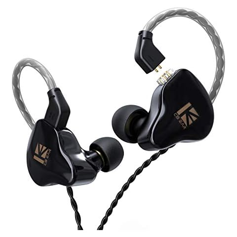 Yinyoo KBEAR KS1 Wired in Ear Monitors, 1DD Deep Bass Earbuds Earphone, Noise Cancelling in-Ear Earbuds for Laptop Android Phone Computer, Lightweight Running Earphones Headphones (Black, No mic) Cover