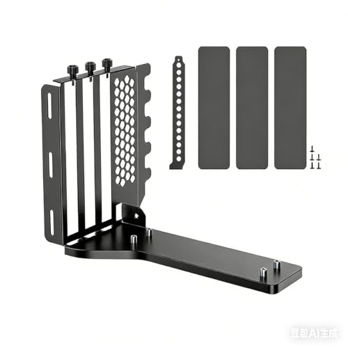 Soporte vertical para GPU PCIe x16 3 ranuras negro miniatura 1