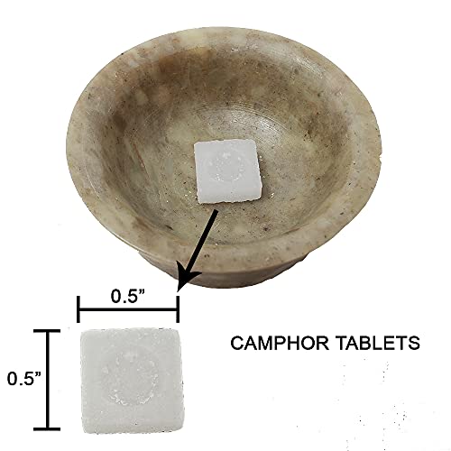 Camphor Tablets 50 Grams Pack Inscent | Premium Quality Refined Camphor Blocks 100% Natural For Incense, Insenses Aromatherapy, Odor Eliminator, Puja, Alcanfor By New Age Imports, Inc.® (50 Grams) #TOP2