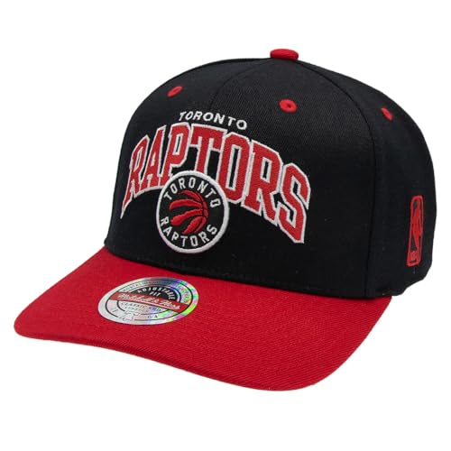 Casquette Mitchell & Ness NBA Team Arch Toronto Raptors noire rouge snapback