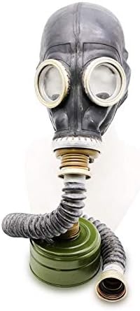 OldShop Gas Mask GP5 Set - Soviet Russian Military Gasmask REPLICA Collectable Item Set W/Mask, Hose, Filter - Authentic Look Several Color: Black | Size: S (1Y)