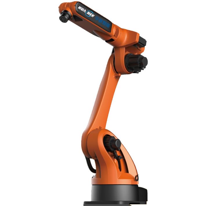 Industrial Robotic Arm for Automatic Stamping, High Automation, Orange