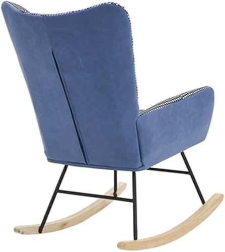 Miniatura 6 de TRIPLE TREE Mecedora para guardería, moderna mecedora de cuero suave con asiento acolchado y respaldo alto, cómoda silla decorativa tapizada con