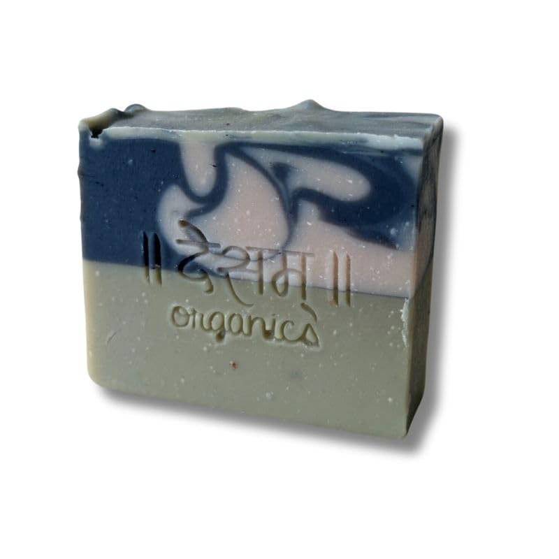 Desam Organics Arctic Splash Cold Processed Artisanal Soap – Invigorating & Cooling Bath Bar with Refreshing Menthol Touch | Handmade, Sulphate-Free & Paraben-Free (1x100g)