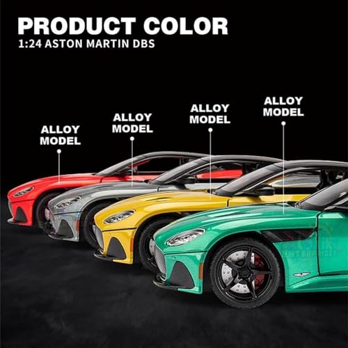 Image of Invite Enterprise Simulation Alloy Inertial Car Model Children's Toy 1:24 Aston Martin Dbs Alloy Diecast Model Sound Light Pull Back Collection Kids Toys Gifts?Color As Per Stock?