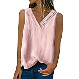 HIRIRI Cozy Tank Tops for Women V Neck Sleeveless T-Shirts Summer Solid Shirt Casual Loose Blouse Ve