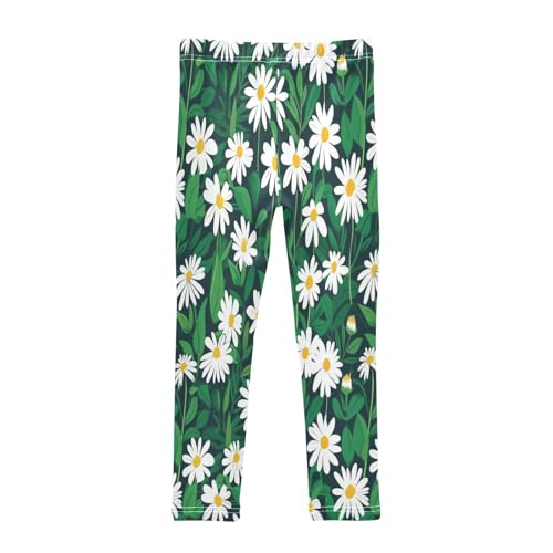 Bolaz Toddler Girls Leggings Printed Yoga Pants Leggings Green Leaves Flower for Kids2