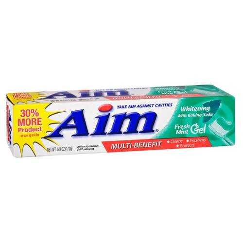 Buy Aim Toothpaste Gel Whitening Mint 6 oz (Pack of 3) Online at Low