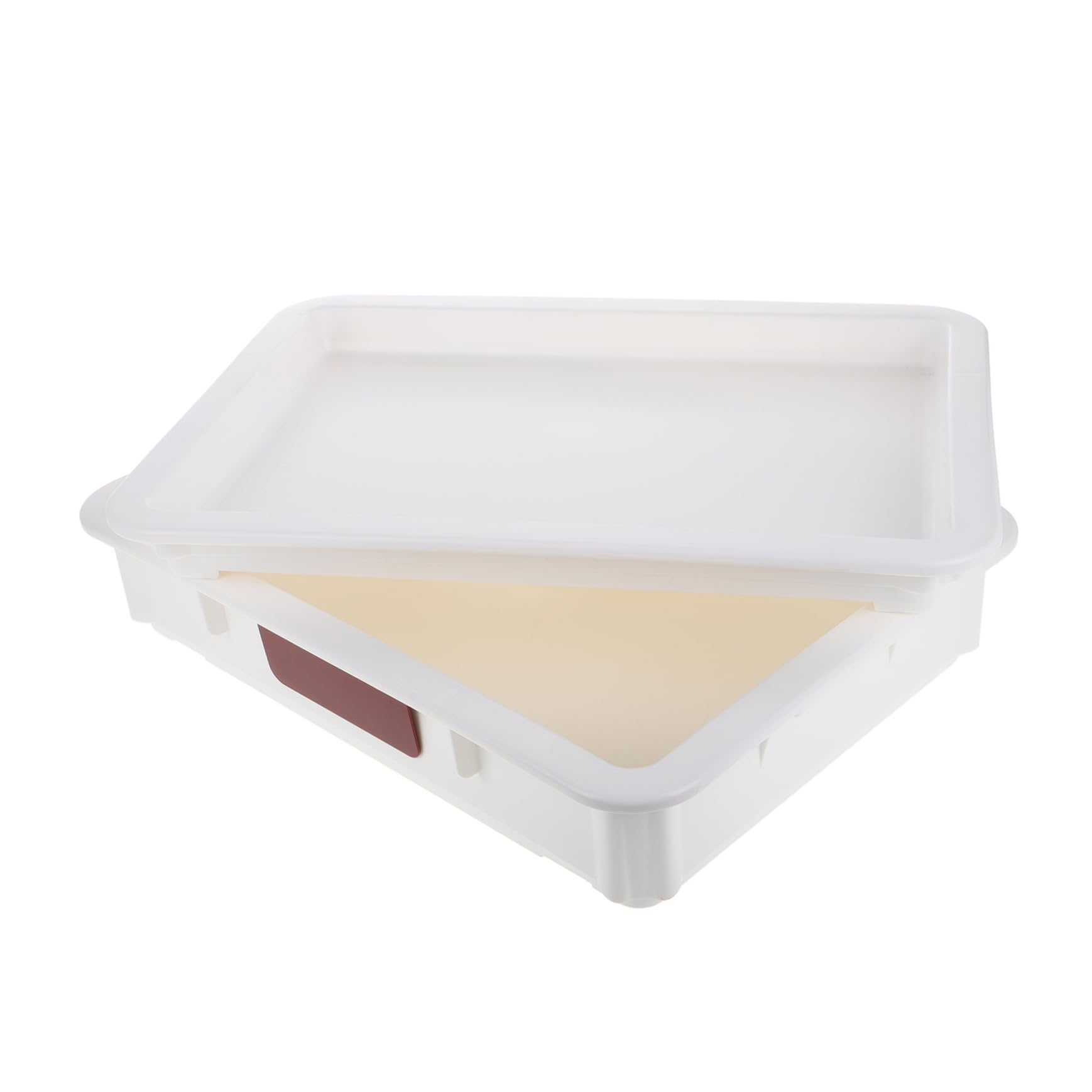 SHOWERORO Contenitore in Plastica Per Lievitazione Di Impasto Pane E Pizza Con Coperchio Bianco Impilabile Per Conservazione E Refrigerazione