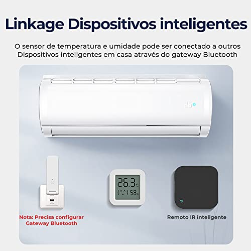 Termômetro higrômetro Wifi, digital higrômetro, Mini e preciso Interno Sensor de temperatura de umid