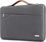 TECOOL 15.6 Inch Laptop Sleeve Protective Case for 15-15.6 Inch Lenovo Thinkpad Ideapad Acer ASUS Dell HP Notebook Chromebook, Waterproof Computer Case Bag with Handle and Pockets, Dark Grey