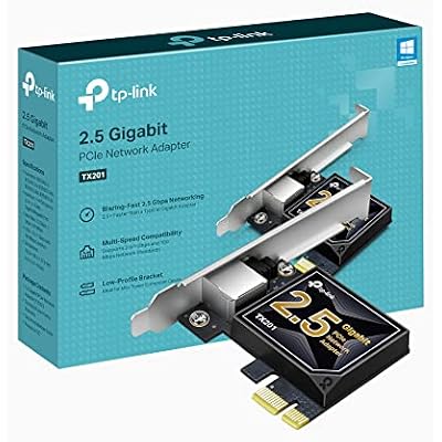 TP-Link TX201 2.5 Gigabit PCI Express Ethernet Network Adapter, Low-Profile and Full-Height Brackets, Ethernet Network Card Supports Windows 11/10/8.1/8/7, Linux, Versatile Compatibility