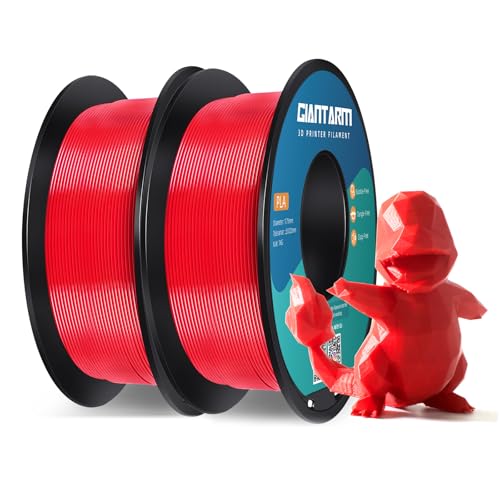 Image of GIANTARM 3D Printer Filament, Red Pla Filament, 1Kg(2.2lbs) Spool, 1.75mm Dimension Accuracy + /- 0.03mm, 3D Printing Filament