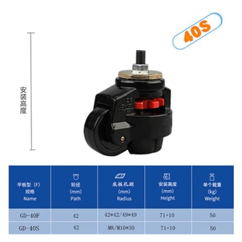 Roue de réglage horizontal GD-60F support plat de nivellement charge 500 kg pour distributeur - 4