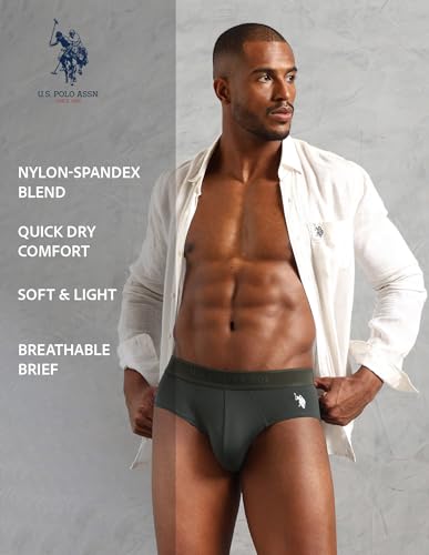Image of U.S. Polo ASSN. Men's AB001 Microfiber Brief with Quick Dry Feature - Pack of 1