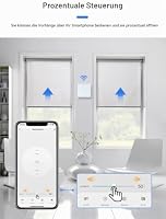 WLAN Rollladenschalter, 1 Stück Smart Rolladen Zeitschaltuhr, WLAN Jalousien Schalter mit prozentualer Steuerung, Smart Home Rolladensteuerung, Kompatibel mit Alexa, Google etc – Ansicht 6