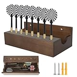 Bindokun 2 in 1 Dartpfeile Halterung für Wandmontage - Dart Halter und Wanddarthalter aus Holz, 8 Aufnahmen für Darts - Darthalter Organizer für Steeldarts, Softdarts, Dart Zubehör