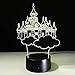 Produktbild POPCC 3D Optische Täuschung Nachtlicht Castle Magic Palace Touch LED Tisch Schreibtischlampe 7 Farbwechsel USB-Ladegerät Powered Touch Switch Schreibtisch Nachtlicht für Kinder