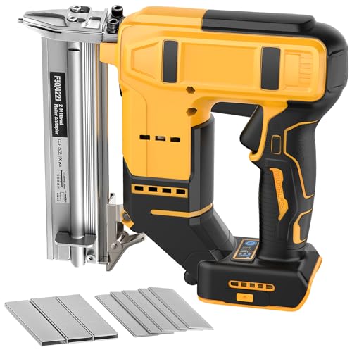 Electric Nail Gun for Dewalt 20V Battery, 18 Gauge 2 in 1 Brad Nailer Cordless，Brushles Staple Gun