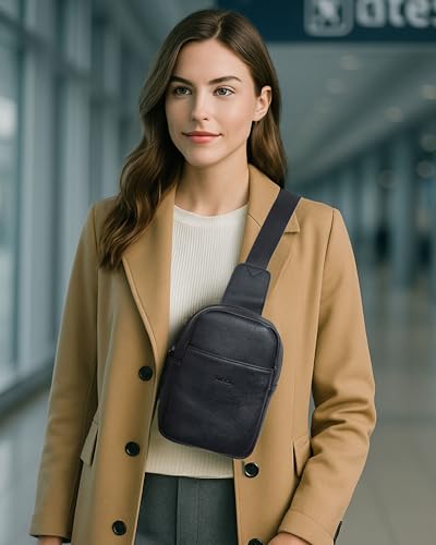 Alldaily Small Sling Bag for Women Crossbody Purse Leather Fashionable Trendy Chest Bag for Travel, Fanny Pack2
