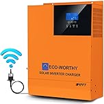 ECO-WORTHY 5000W 48V All-In-One Solar Hybrid Inverter with Built-in 80A MPPT Charge Controller and 5000W Pure Sine Wave Inverter for Camper,Home,Shed,Solar Panel System