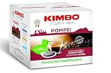 Kimbo, Pompei, Le Meraviglie del Gusto 600 Cialde Compostabili ESE, Miscela Forte e Decisa, Intensità 12/13, Tostatura Scura, 4 Pack da 150 Cialde