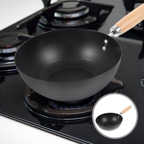 Wok de Hierro Fundido con Mango de Madera 20 cm miniatura 3